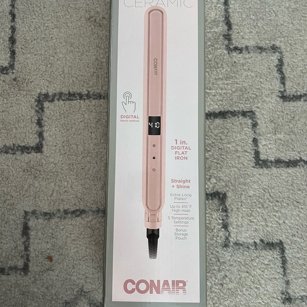 Double Ceramic 1'' Digital Touch Flat Iron brand new sealed